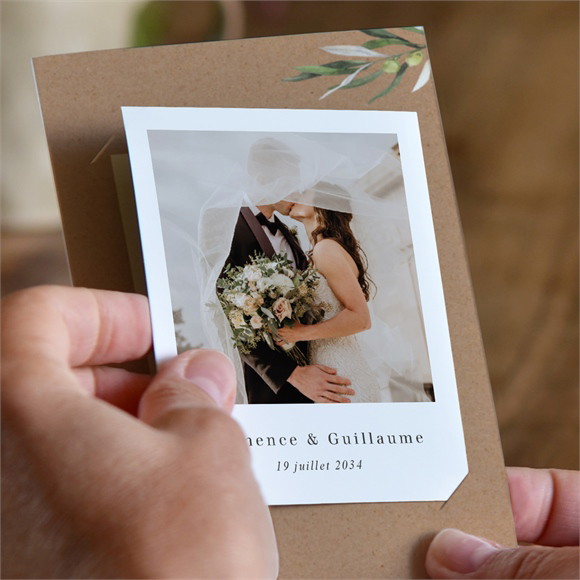 Remerciement mariage Provençal duo réf.N23111