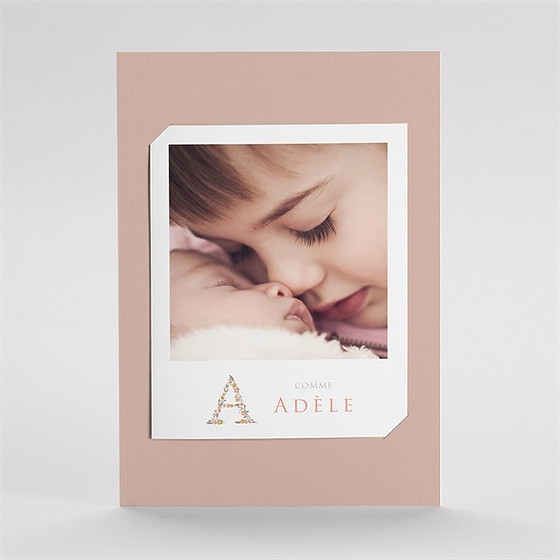 Faire-part naissance belle initiale duo