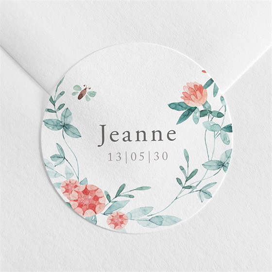 Sticker naissance printemps