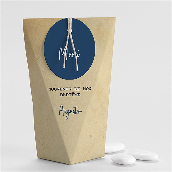 Boîte de dragées baptême télégramme baptême étui