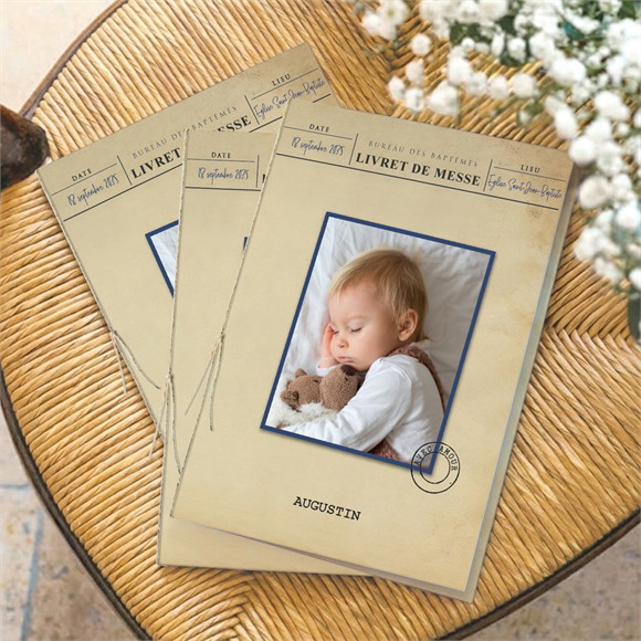 Livret de messe baptême Télégramme Baptême réf.N491559