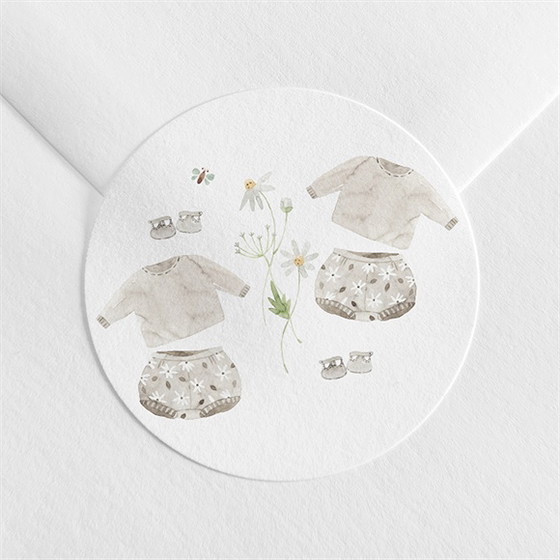 Sticker naissance bébé jumeaux