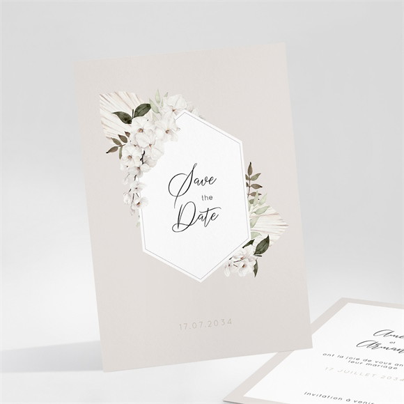 Save the Date mariage Orchidées réf.N251128