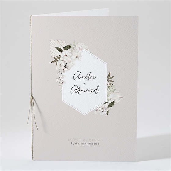 Livret de messe mariage orchidées
