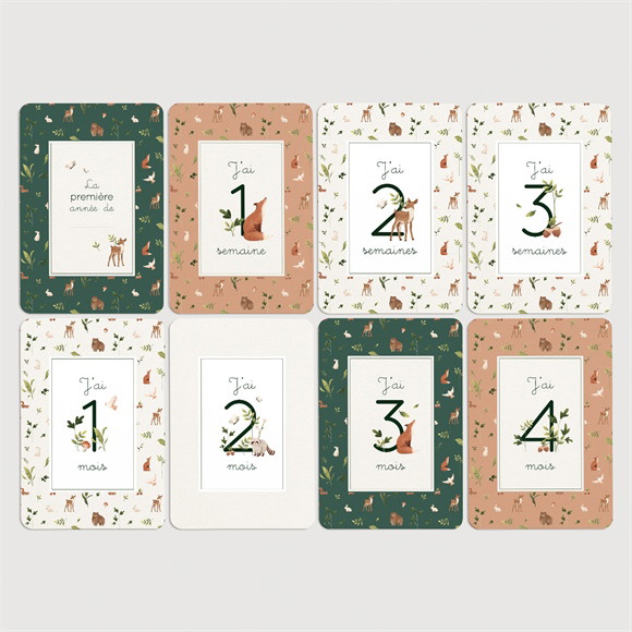 Carte étape bébé Dans les bois réf.N58105