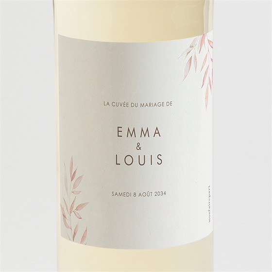 Etiquette de bouteille mariage notre lien