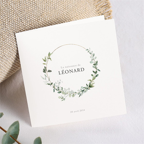 Faire-part naissance evidente sérénité