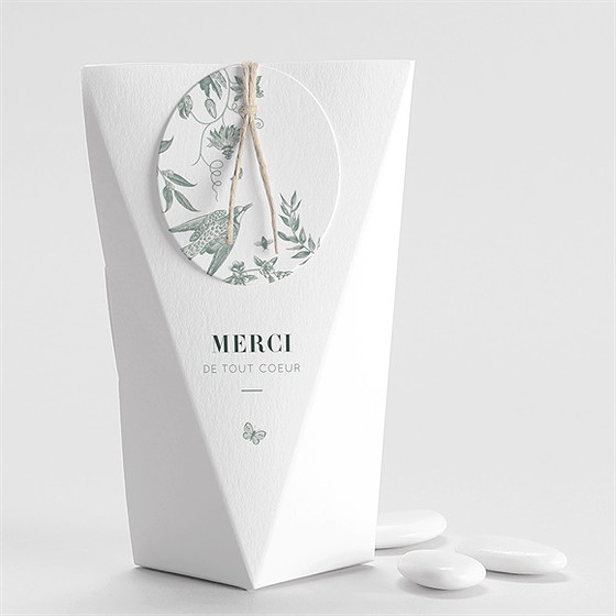 Boîte de dragées mariage sculpture étui