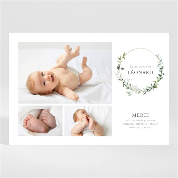 Remerciement naissance Evidente Sérénité magnet réf.N110316