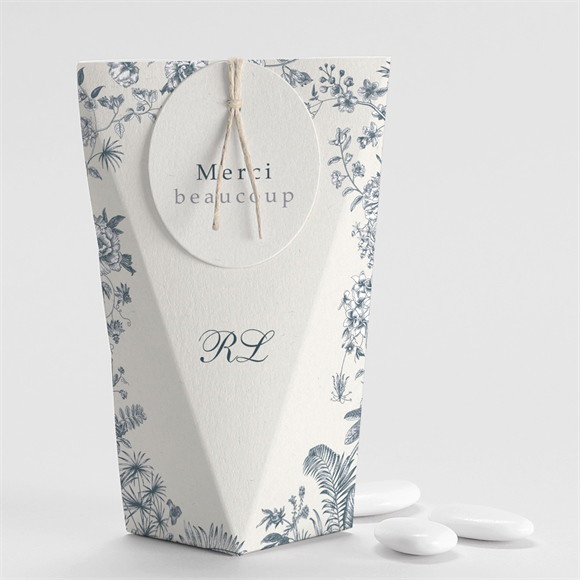 Boîte de dragées mariage Tropiques étui réf.N520403