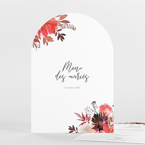 Menu mariage bordeaux