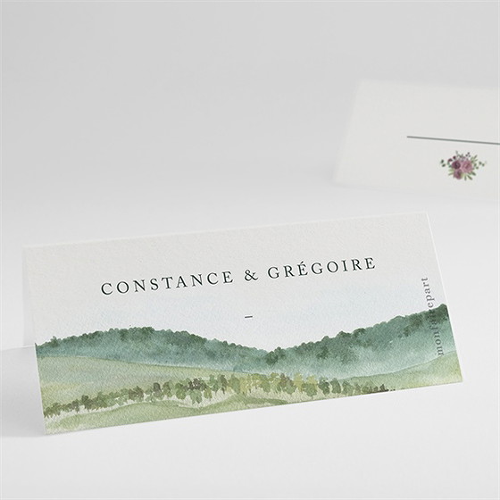 Marque-place mariage vigne