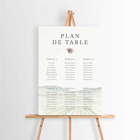Plan de table mariage Vigne réf.N260381