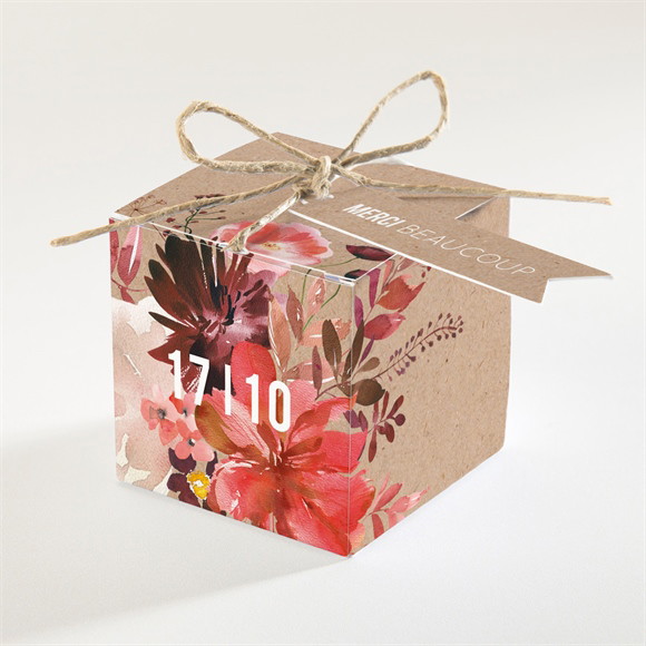 Boîte de dragées mariage Floral réf.N340759