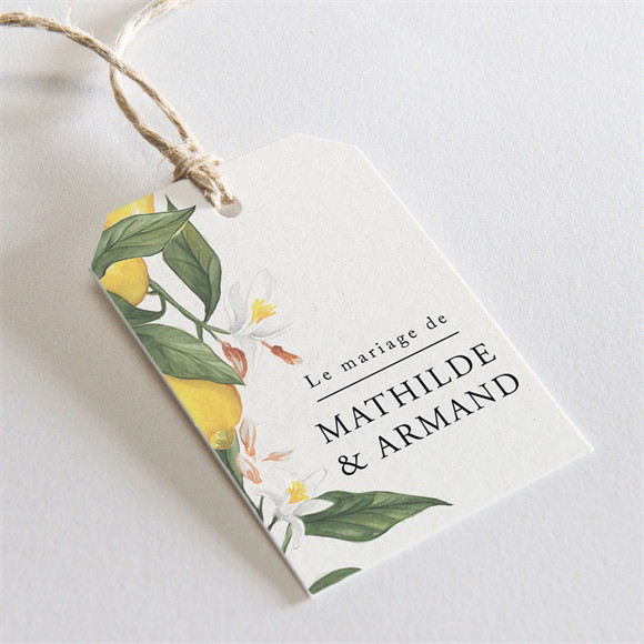 Etiquette mariage Citron réf.N291940