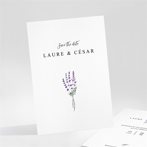 Save the Date mariage Lavande réf.N251129