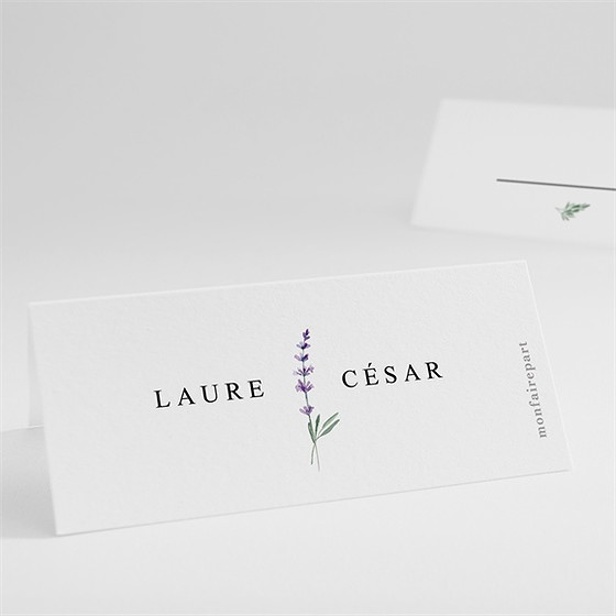 Marque-place mariage lavande