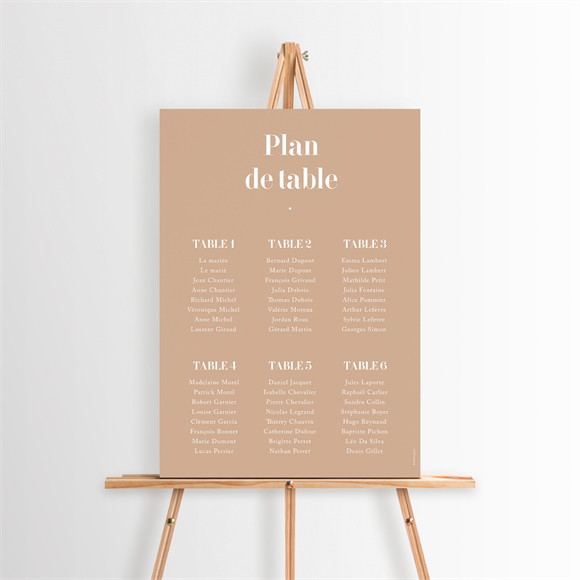 Plan de table mariage Engagés réf.N260408