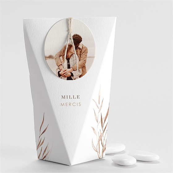 Boîte de dragées mariage l'arche étui