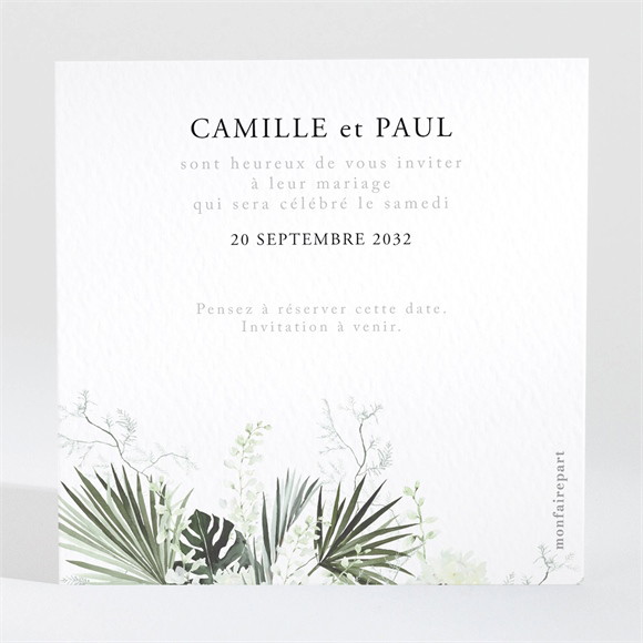 Save the Date mariage Tropical réf.N3002139