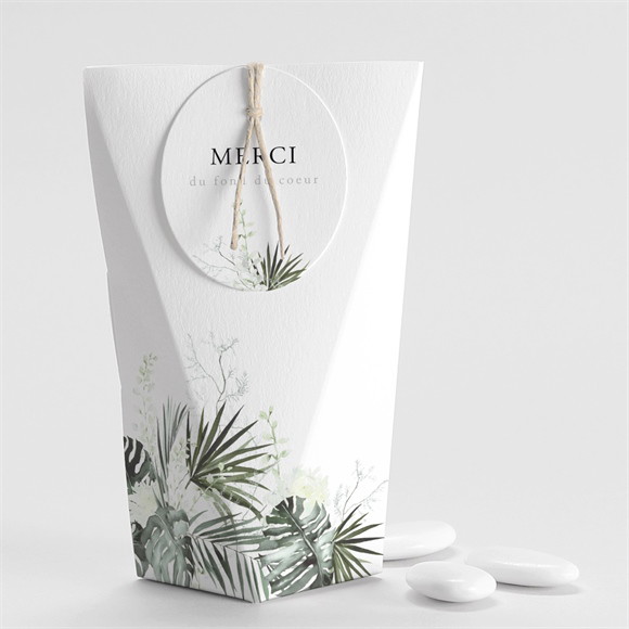 Boîte de dragées mariage Tropical étui réf.N520413