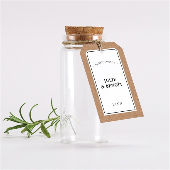 Mignonette mariage Apothicaire étiquette réf.N291958