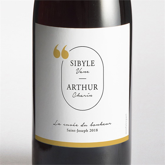 Etiquette de bouteille mariage gatsby