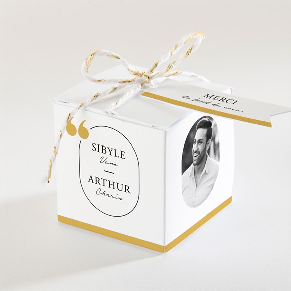 Boîte de dragées mariage Gatsby réf.N340767