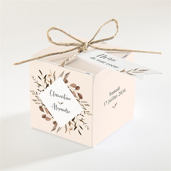 Boîte de dragées mariage virevoltant