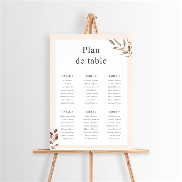 Plan de table mariage Virevoltant réf.N260422