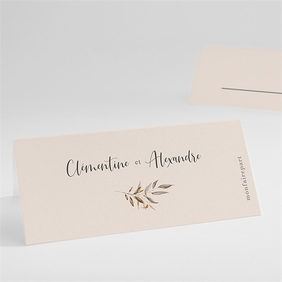 Marque-place mariage virevoltant