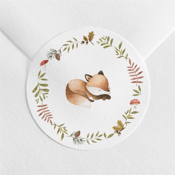 Sticker naissance Mon renardeau réf.N3602228