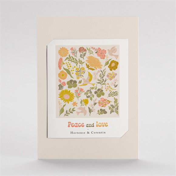 Faire-part mariage Hippie chic duo réf.N23138