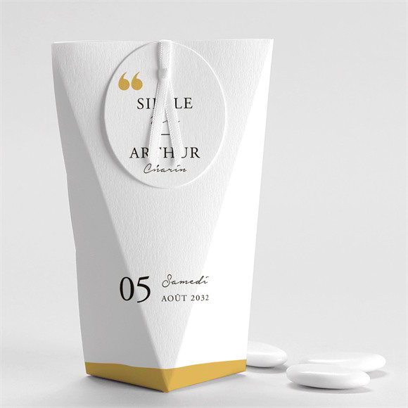 Boîte de dragées mariage Gatsby étui réf.N520418