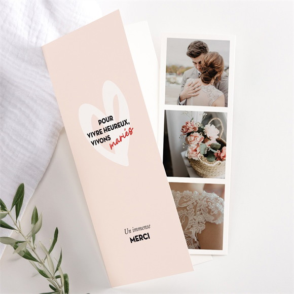 Remerciement mariage Coeur réf.N981253