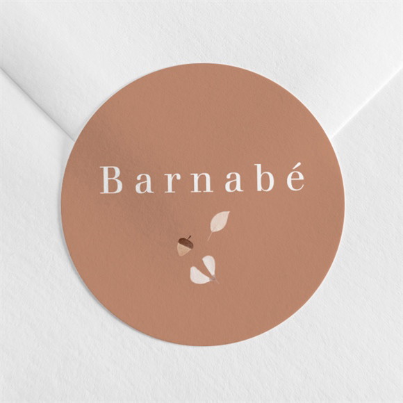 Sticker naissance Automne terracotta réf.N3602235