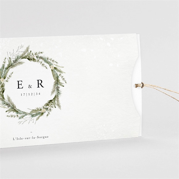 Faire-part mariage Couronne d'hiver réf.N85135