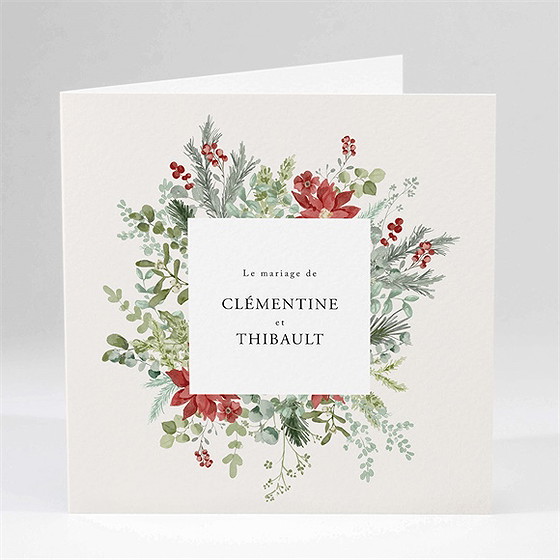 Faire-part mariage jardin fleuri