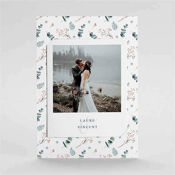 Remerciement mariage hivernal