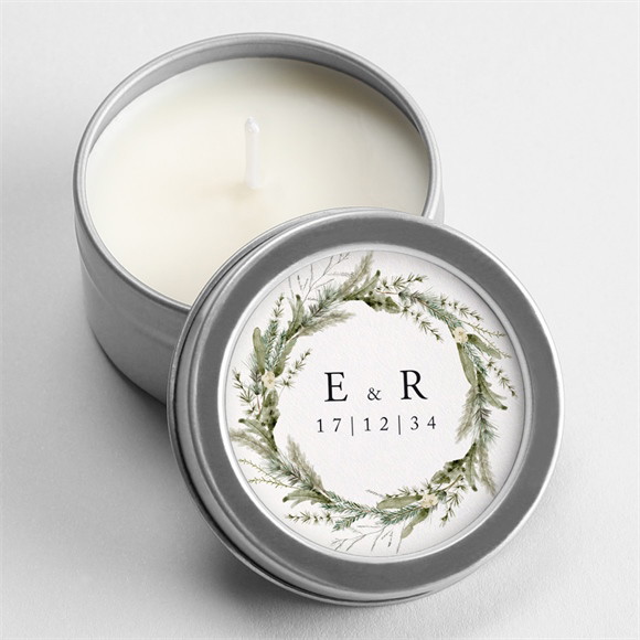 Bougie mariage Couronne d'hiver argent réf.N3602252