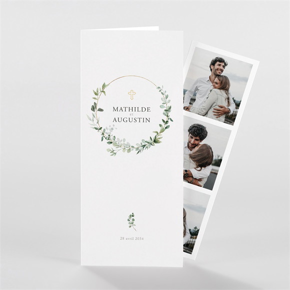 Faire-part mariage Sacré photomaton réf.N981258