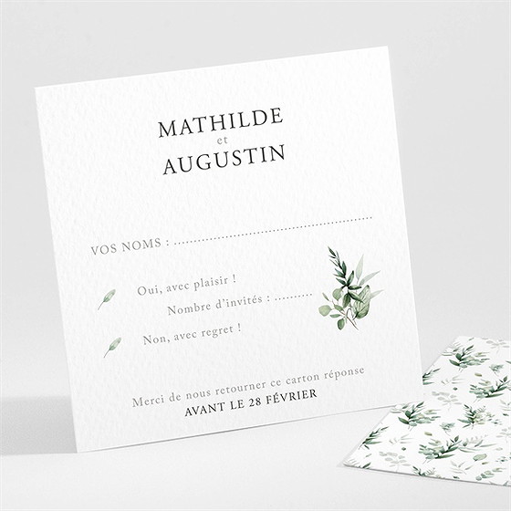 Carton réponse mariage sacré