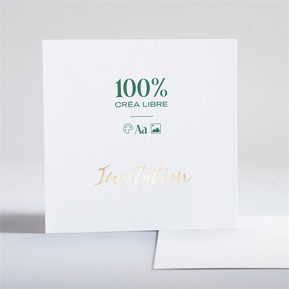 Save the Date mariage Création vierge dorure réf.N351580