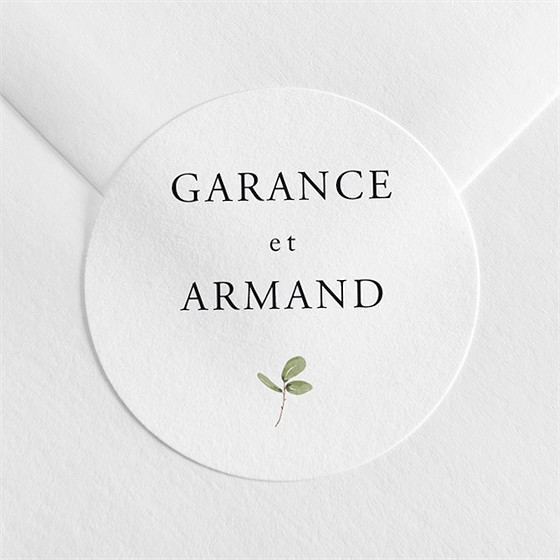 Sticker mariage ronde fleurie