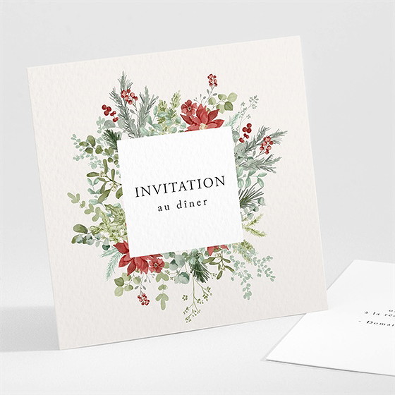 Carton d'invitation mariage jardin fleuri