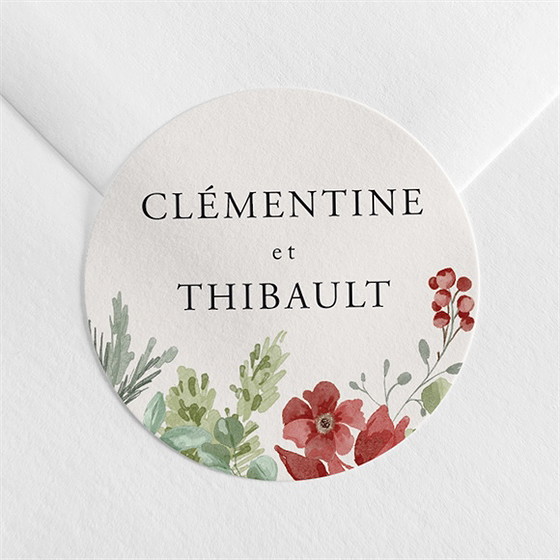 Sticker mariage jardin fleuri
