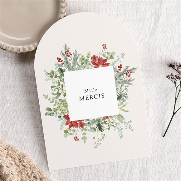 Remerciement mariage Jardin fleuri réf.N27155