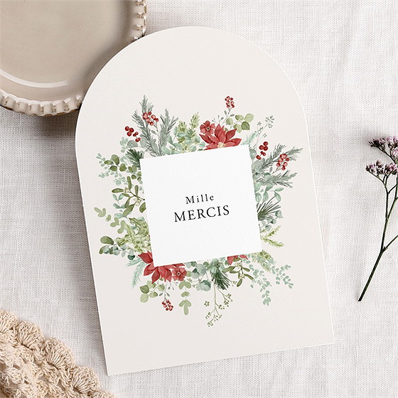 Remerciement mariage jardin fleuri