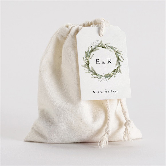 Pochon mariage  Couronne d'hiver réf.N291978