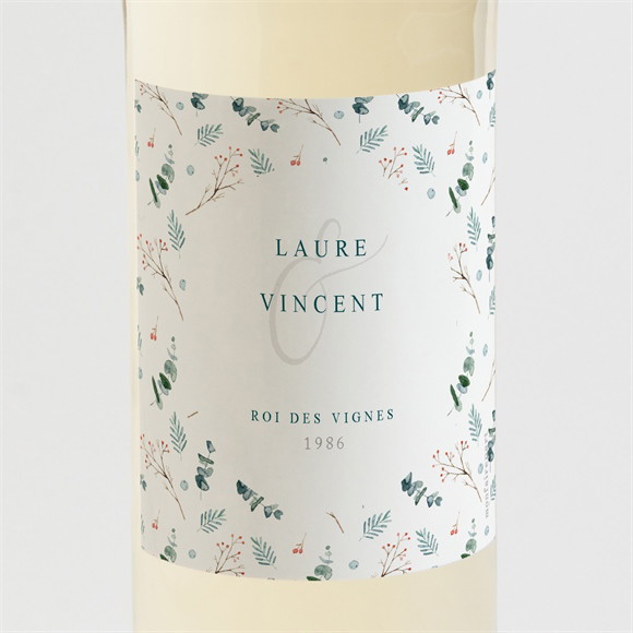 Etiquette de bouteille mariage Hivernal réf.N3002157